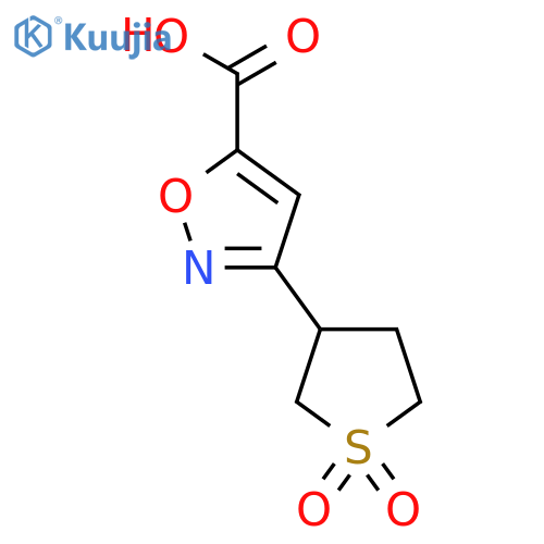 3-(1,1-dioxo-1lambda6-thiolan-3-yl)-1,2-oxazole-5-carboxylic acid structure