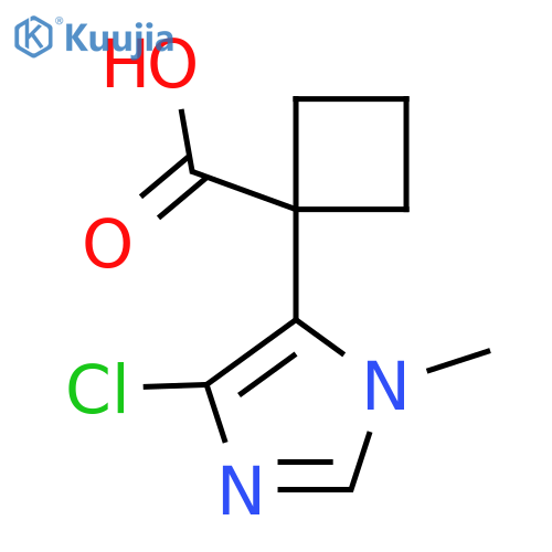 1-(4-chloro-1-methyl-1H-imidazol-5-yl)cyclobutane-1-carboxylic acid structure