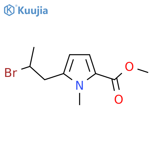 methyl 5-(2-bromopropyl)-1-methyl-1H-pyrrole-2-carboxylate structure