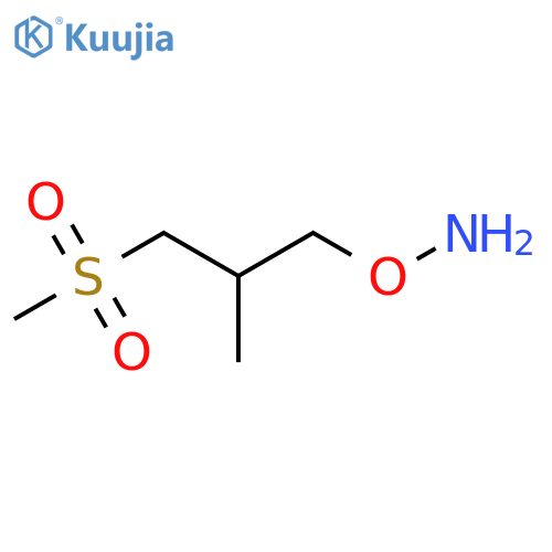 O-(3-methanesulfonyl-2-methylpropyl)hydroxylamine structure