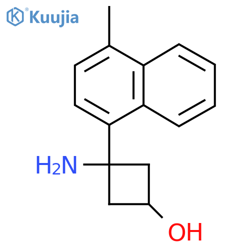 3-amino-3-(4-methylnaphthalen-1-yl)cyclobutan-1-ol structure