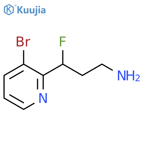 3-(3-bromopyridin-2-yl)-3-fluoropropan-1-amine structure