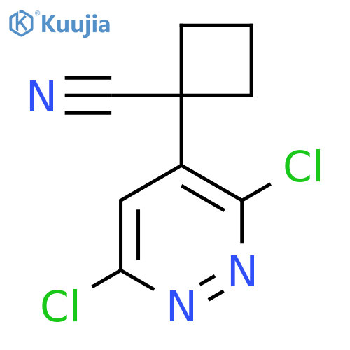 1-(3,6-dichloropyridazin-4-yl)cyclobutane-1-carbonitrile structure