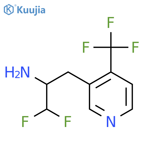 1,1-difluoro-3-4-(trifluoromethyl)pyridin-3-ylpropan-2-amine structure