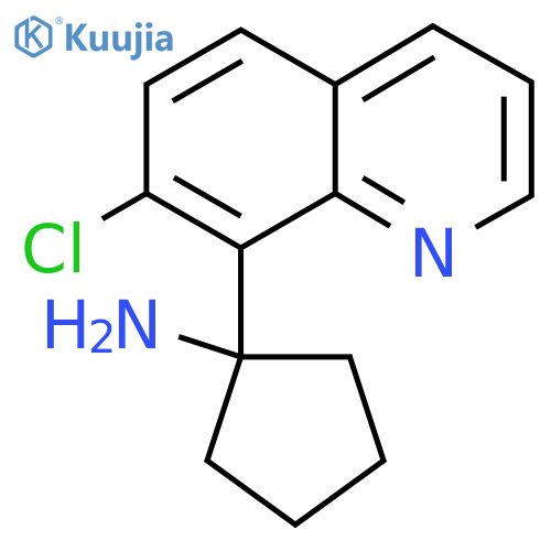 1-(7-chloroquinolin-8-yl)cyclopentan-1-amine structure