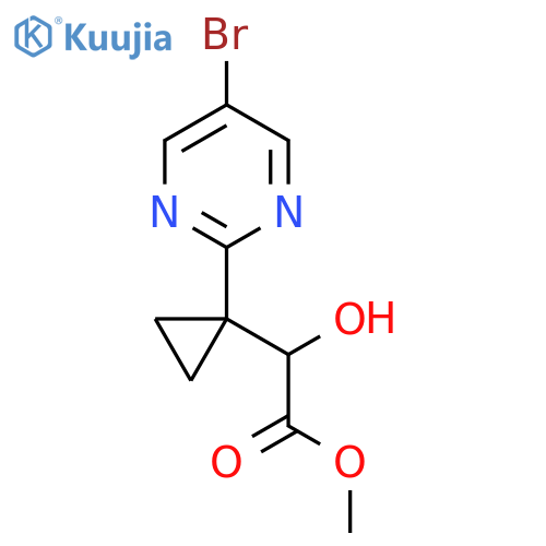 methyl 2-1-(5-bromopyrimidin-2-yl)cyclopropyl-2-hydroxyacetate structure