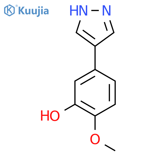 2-methoxy-5-(1H-pyrazol-4-yl)phenol structure