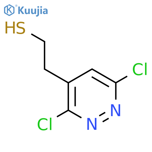 2-(3,6-dichloropyridazin-4-yl)ethane-1-thiol structure