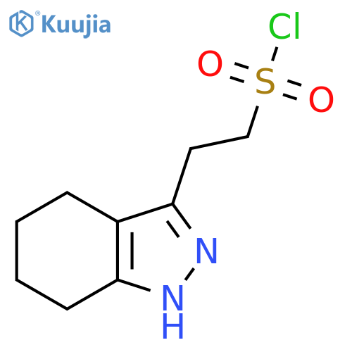 2-(4,5,6,7-tetrahydro-1H-indazol-3-yl)ethane-1-sulfonyl chloride structure