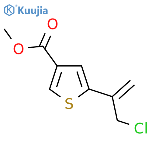 methyl 5-(3-chloroprop-1-en-2-yl)thiophene-3-carboxylate structure