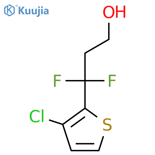 3-(3-chlorothiophen-2-yl)-3,3-difluoropropan-1-ol structure
