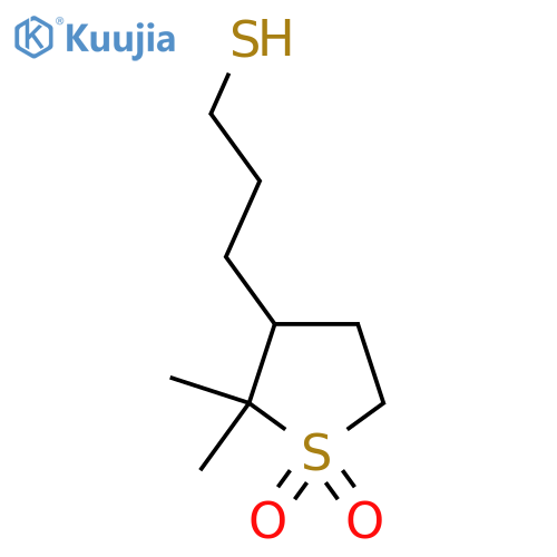 2,2-Dimethyl-3-(3-sulfanylpropyl)-1lambda6-thiolane-1,1-dione structure