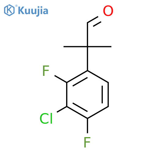 2-(3-chloro-2,4-difluorophenyl)-2-methylpropanal structure