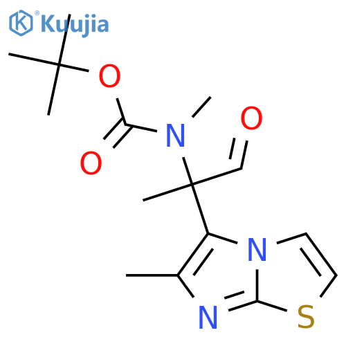 tert-butyl N-methyl-N-(2-{6-methylimidazo2,1-b1,3thiazol-5-yl}-1-oxopropan-2-yl)carbamate structure