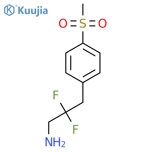 2,2-difluoro-3-(4-methanesulfonylphenyl)propan-1-amine structure