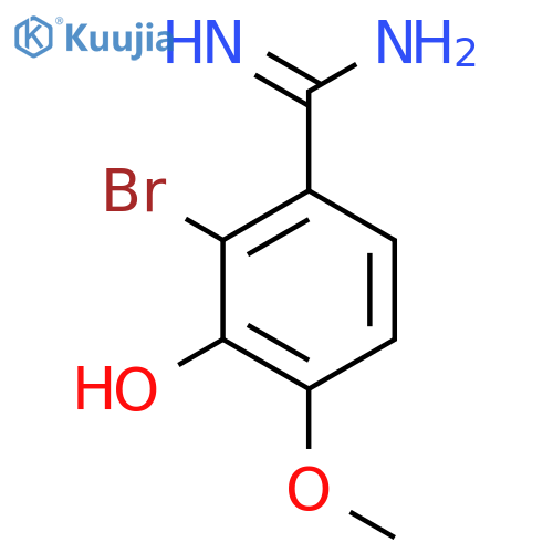 2-bromo-3-hydroxy-4-methoxybenzene-1-carboximidamide structure