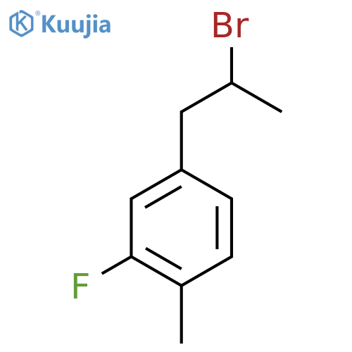 4-(2-bromopropyl)-2-fluoro-1-methylbenzene structure