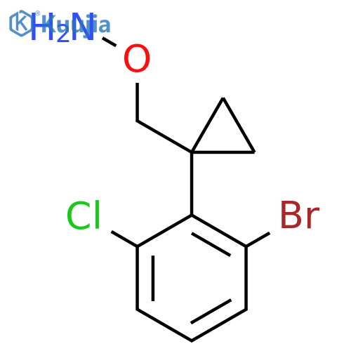 O-{1-(2-bromo-6-chlorophenyl)cyclopropylmethyl}hydroxylamine structure
