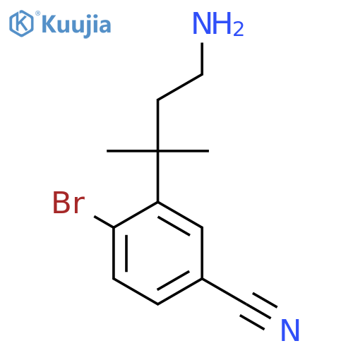3-(4-amino-2-methylbutan-2-yl)-4-bromobenzonitrile structure