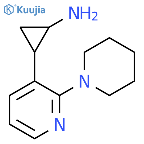 2-2-(piperidin-1-yl)pyridin-3-ylcyclopropan-1-amine structure