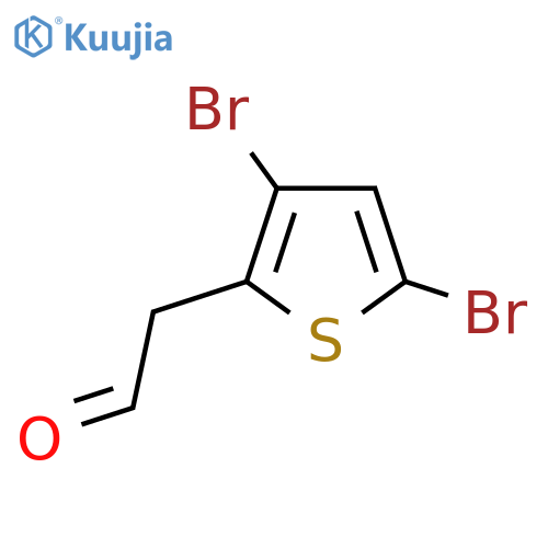 2-(3,5-dibromothiophen-2-yl)acetaldehyde structure
