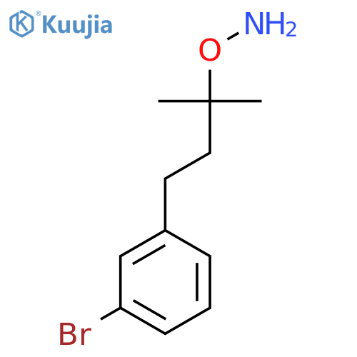O-4-(3-bromophenyl)-2-methylbutan-2-ylhydroxylamine structure