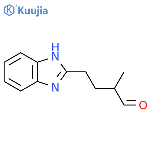 4-(1H-1,3-benzodiazol-2-yl)-2-methylbutanal structure