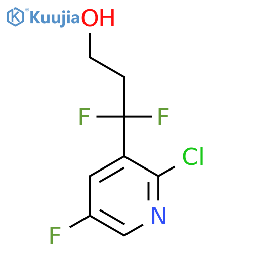 3-(2-chloro-5-fluoropyridin-3-yl)-3,3-difluoropropan-1-ol structure