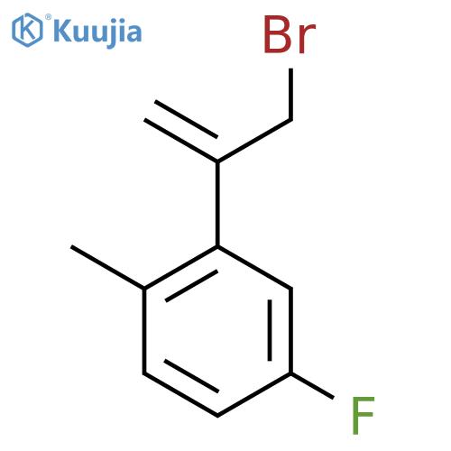 2-(3-bromoprop-1-en-2-yl)-4-fluoro-1-methylbenzene structure
