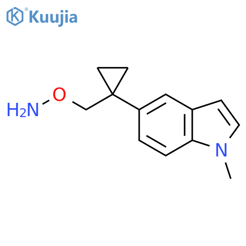 O-{1-(1-methyl-1H-indol-5-yl)cyclopropylmethyl}hydroxylamine structure