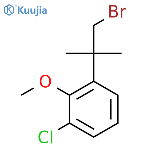 1-(1-Bromo-2-methylpropan-2-yl)-3-chloro-2-methoxybenzene structure