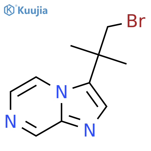 3-(1-bromo-2-methylpropan-2-yl)imidazo1,2-apyrazine structure