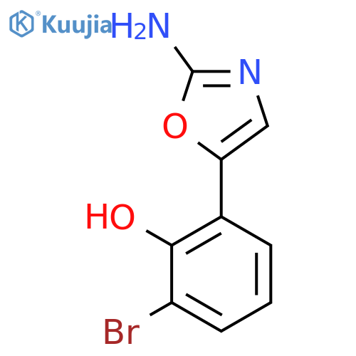 2-(2-amino-1,3-oxazol-5-yl)-6-bromophenol structure