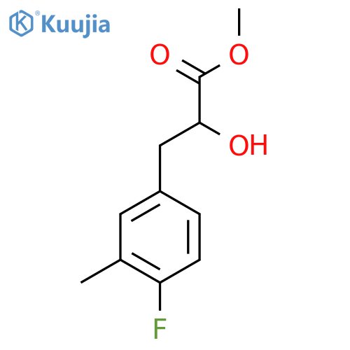 methyl 3-(4-fluoro-3-methylphenyl)-2-hydroxypropanoate structure