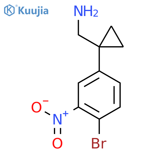 1-(4-bromo-3-nitrophenyl)cyclopropylmethanamine structure