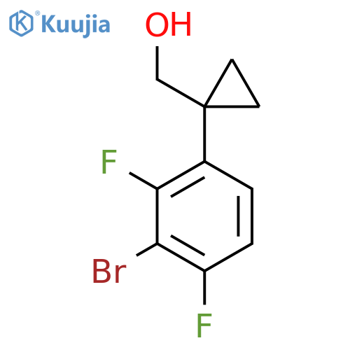 1-(3-bromo-2,4-difluorophenyl)cyclopropylmethanol structure