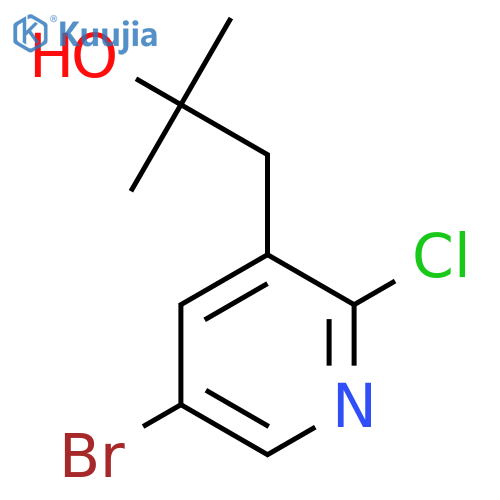 1-(5-bromo-2-chloropyridin-3-yl)-2-methylpropan-2-ol structure