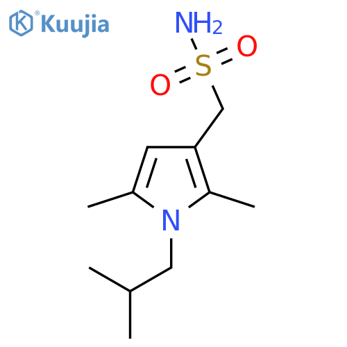 2,5-dimethyl-1-(2-methylpropyl)-1H-pyrrol-3-ylmethanesulfonamide structure