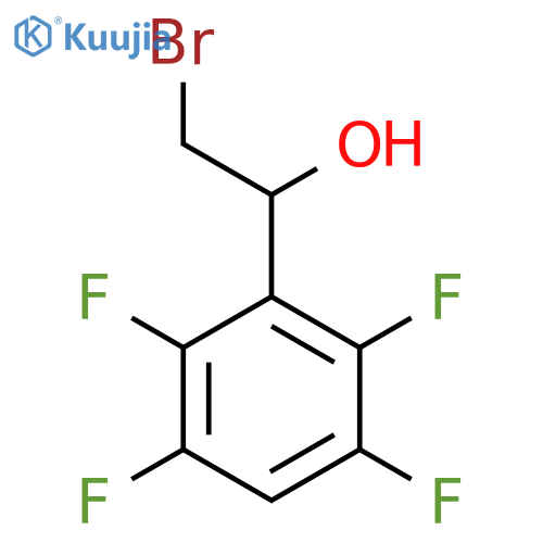 2-bromo-1-(2,3,5,6-tetrafluorophenyl)ethan-1-ol structure