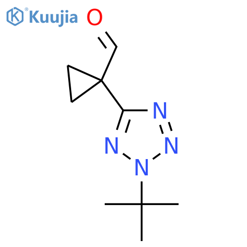 1-(2-tert-butyl-2H-1,2,3,4-tetrazol-5-yl)cyclopropane-1-carbaldehyde structure
