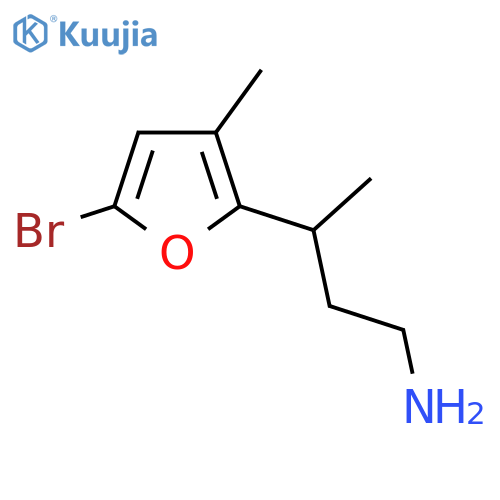 3-(5-bromo-3-methylfuran-2-yl)butan-1-amine structure
