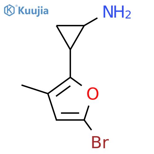 2-(5-bromo-3-methylfuran-2-yl)cyclopropan-1-amine structure