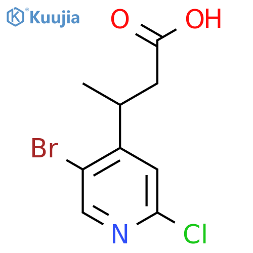 3-(5-bromo-2-chloropyridin-4-yl)butanoic acid structure