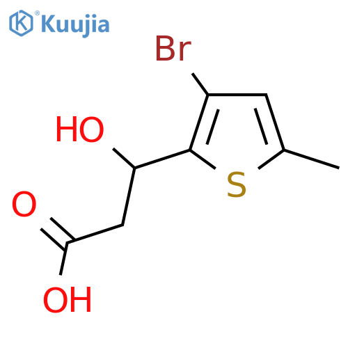 3-(3-bromo-5-methylthiophen-2-yl)-3-hydroxypropanoic acid structure
