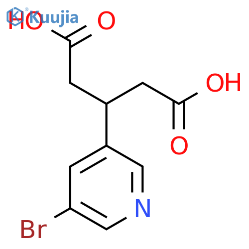 3-(5-bromopyridin-3-yl)pentanedioic acid structure