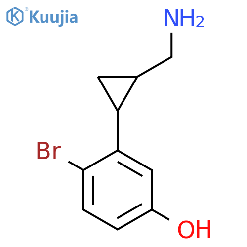 3-[2-(Aminomethyl)cyclopropyl]-4-bromophenol structure