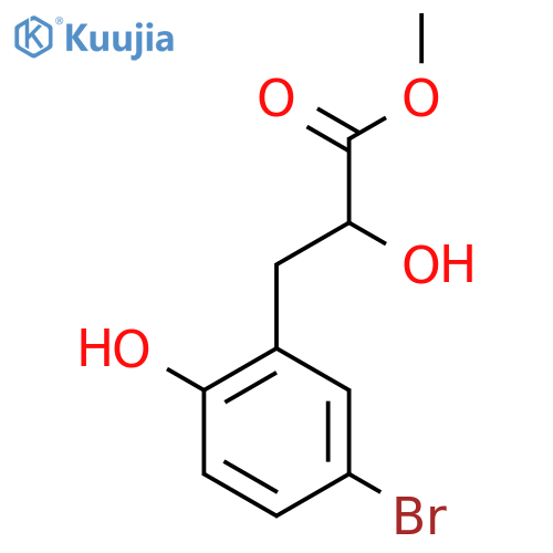 methyl 3-(5-bromo-2-hydroxyphenyl)-2-hydroxypropanoate structure