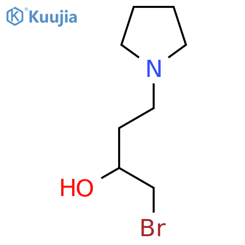 1-bromo-4-(pyrrolidin-1-yl)butan-2-ol structure