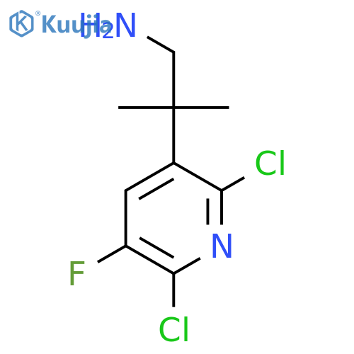 2-(2,6-dichloro-5-fluoropyridin-3-yl)-2-methylpropan-1-amine structure