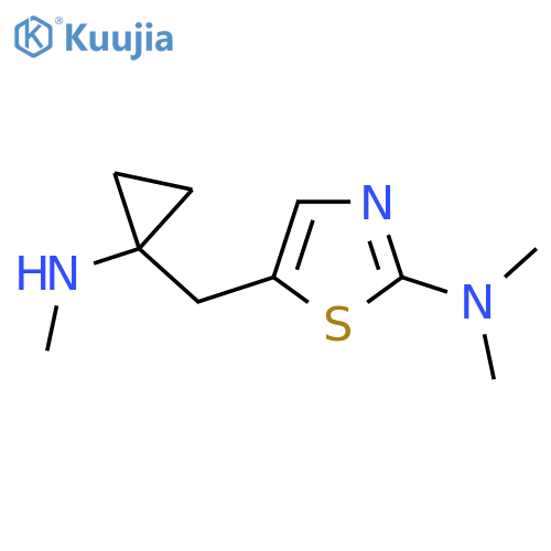 N,N-dimethyl-5-{1-(methylamino)cyclopropylmethyl}-1,3-thiazol-2-amine structure